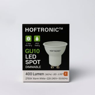 Hoftronic GU10 LED Spot – Dimbaar – 400 lumen – 2700K Warm Wit